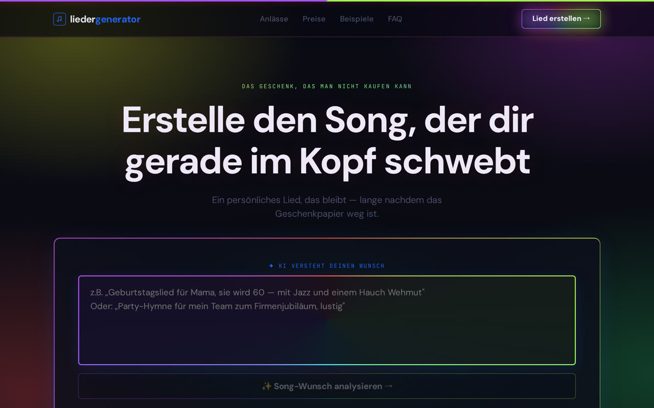 liedergenerator.de Vorschau