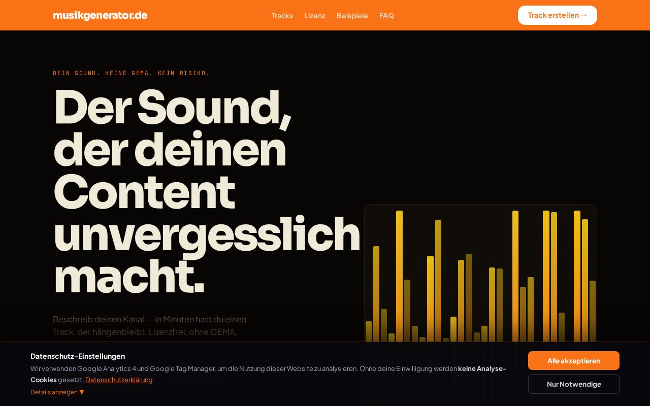 musikgenerator.de Vorschau